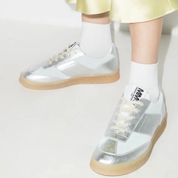 Maison Martin Margiela Shoes - Maison Martin Margiela Silver and White Sneakers